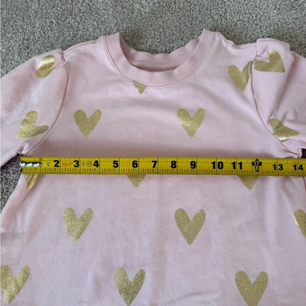 Hanna Andersson Pink and Gold Heart Dress 140/10